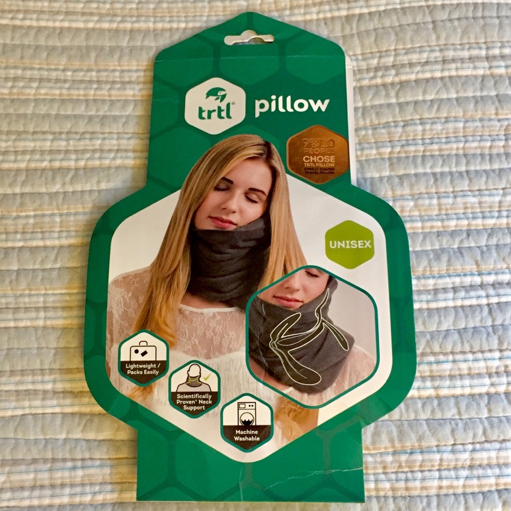 TRTL neck support pillow for traveling.